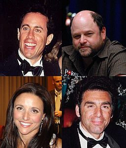 Collage of the cast of Seinfeld